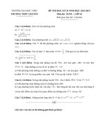 de thi toan lop 10 hoc ky ii nam hoc 20142015chinh thuc