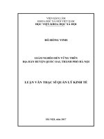 Giảm nghèo bền vững trên địa bàn huyện Quốc Oai, thành phố Hà Nội