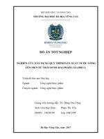 Nghiên cứu xây dựng quy trình sản xuất nước uống lên men từ trái sơ ri malpighia glabral 