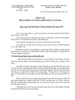 BÁO CÁO HOẠT ĐỘNG CỦA BAN KIỂM SOÁT CÔNG TY NĂM 2016
