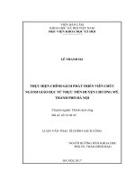 Thực hiện chính sách phát triển viên chức ngành giáo dục từ thực tiễn huyện chương mỹ, thành phố hà nội 