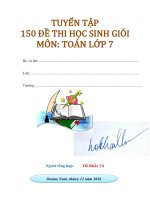 Tuyển tập 150 đề thi học sinh giỏi môn toán 7