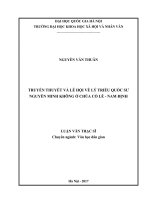 Truyền thuyết và lễ hội về lý triều quốc sư nguyễn minh không ở chùa cổ lễ   nam định 