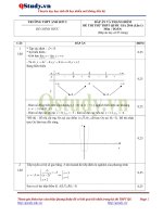 Đáp án Đề thi THPT Anh Sơn 2   Nghệ An   Lần 1 năm 2016