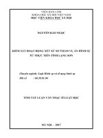 luận văn kiểm sát hoạt động xét xử sơ thẩm vụ án hình sự trên cơ sở nghiên cứu thực tiễn tỉnh lạng sơn (tt)
