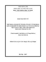 Tiếp nhận, giải quyết tin báo, tố giác về tội phạm, kiến nghị khởi tố theo pháp luật tố tụng hình sự việt nam từ thực tiễn viện kiểm sát nhân dân tỉnh hưng yên 9tt) 