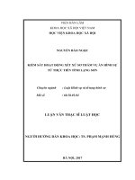 Kiểm sát hoạt động xét xử sơ thẩm vụ án hình sự trên cơ sở nghiên cứu thực tiễn tỉnh Lạng Sơn (LV thạc sĩ)