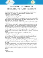 SO SÁNH ÁNH SÁNG VÀ BÓNG TỐI