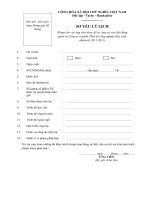 Các tài liệu phục vụ Hội nghị Đại hội đồng Cổ đông thường niên năm 2014 Mau So yeu ly lich