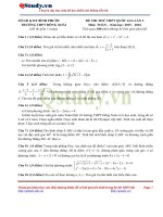 Đề thi THPT Đồng Xoài Bình Phước Lần 3 năm 2016