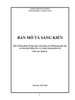 SKKKN một số biện pháp chỉ đạo giáo viên nâng cao chất lượng giáo dục an toàn giao thông cho trẻ trong trường mầm non 