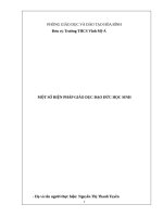 SKKN một số BIỆN PHÁP GIÁO dục đạo đức học SINH 