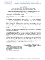 Các tài liệu phục vụ Hội nghị Đại hội đồng Cổ đông thường niên năm 2014 Mau don de cu HDQT