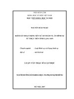 luận văn kiểm sát hoạt động xét xử sơ thẩm vụ án hình sự trên cơ sở nghiên cứu thực tiễn tỉnh Lạng Sơn