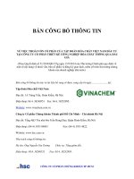 Thông tin đấu giá Cổ phiếu Công ty Cổ phần Thiết kế Công nghiệp Hoá chất Ban CBTT_Thiet ke