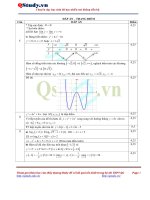 Đáp án Đề thi THPT Hà Huy Tập Nghệ An Lần 1 năm 2016
