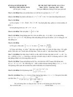 Đề thi THPT Đồng Xoài Bình Phước Lần 4 năm 2016