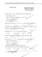 Đề thi học kỳ 1 toán 12 - THPT Kim Liên Hà Nội .