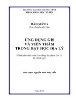 BÀI GIẢNG ỨNG DỤNG GIS và VIỄN THÁM TRONG dạy học địa lý 