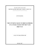 Việc sử dụng mạng xã hội facebook của cơ quan báo chí việt nam hiện nay 