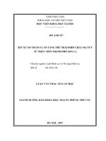 Xét xử sơ thẩm vụ án tàng trữ trái phép chất ma túy từ thực tiễn thành phố Sơn La