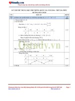 Đáp án Đề thi THPT Đa Phúc   Hà Nội   Lần 2 năm 2016