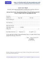 Tài liệu Hội nghị Đại hội đồng cổ đông bất thường lần 1 năm 2015 của Công ty CP Thiết kế Công nghiệp Hóa chất 08-Giay XN tham du