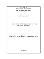 Hoàn thiện tuyển dụng nhân lực tại Tập đoàn Phúc Lộc