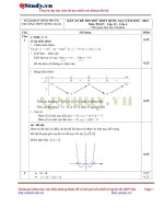 Đáp án Đề thi THPT Đồng Xoài Bình Phước Lần 4 năm 2016