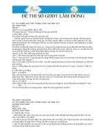 ĐỀ THI SỞ GDĐT LÂM ĐỒNG