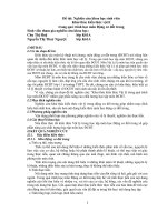 Đề tài nghiên cứu khoa học sinh viên  Khai thác kiến thức Vật lí trong học tập môn Động cơ đốt trong