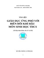 TÀI LIỆU  GIÁO DỤC ỨNG PHÓ VỚI BIẾN ĐỔI KHÍ HẬU   MÔN SINH HỌC THCS