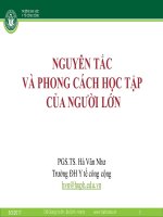 Bài giảng: Nguyên tắc và phong cách học tập của người lớn