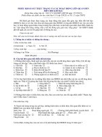 Phiếu khảo sát biến đổi khí hậu cho học sinh THCS, THPT