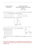 Đề thi thử THPT QG môn Toán học  Năm 2018  Lần 3   có lời giải chi tiết