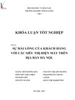 Sự hài lòng cùa khách hàng với các siêu thị điện máy trên địa bàn hà nội (tt) 