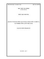Quản lý tài sản công tại cơ quan nhà nước và đơn vị sự nghiệp công lập ở Việt Nam (LA tiến sĩ)