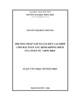 Phương pháp xấp xỉ gắn kết lai ghép cho bài toán xác định không điểm của toán tử J  đơn điệu (LV thạc sĩ)