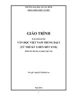 GIÁO TRÌNH văn học VIỆT NAM TRUNG đại i (từ THẾ kỷ x đến hết XVII) 