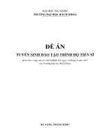 ĐỀ ÁN TUYỂN SINH ĐÀO TẠO TRÌNH ĐỘ TIẾN SĨ