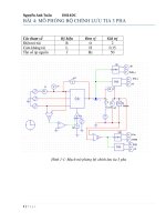 Báo cáo thực hành điện tử công suất Mô Phỏng Bộ Chỉnh Lưu Tia 3 Pha