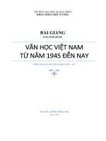 BÀI GIẢNG văn học VIỆT NAM từ năm 1945 đến NAY 
