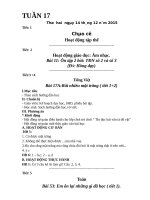 Giáo án lớp 4 VNEN tuần 17 