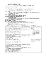 giáo án câu lệnh for do bài 11 + câu lệnh if theo phương pháp mới