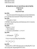 ĐỀ THI GIÁO VIÊN DẠY GIỎI MÔN TOÁN