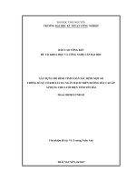 Xây dựng mô hình tính toán xác định một số thông số sự cố khi xảy ra ngắn mạch trên đường dây cao áp áp dụng cho lưới điện tỉnh Yên Bái. (NCKH)