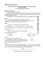 ĐỀ THI GIÁO VIÊN DẠY GIỎI MÔN Vat ly GVG huyen