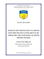Đánh giá mức độ hài lòng của khách hàng đối với chất lượng dịch vụ hệ thống siêu thị co op mart tại thành phố hồ chí minh 
