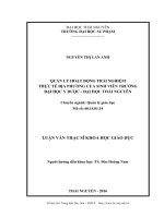 Quản lý hoạt động trải nghiệm thực tế địa phương của sinh viên trường Đại học Y dược  Đại học Thái Nguyên (LV thạc sĩ)