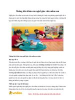 nhung kho khan cua nghe giao vien mam non ma khong phai ai cung biet